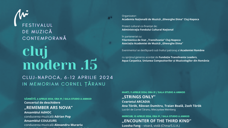 A fost a 15-a editie a festivalului Cluj Modern, dedicata creatiei lui Cornel Taranu